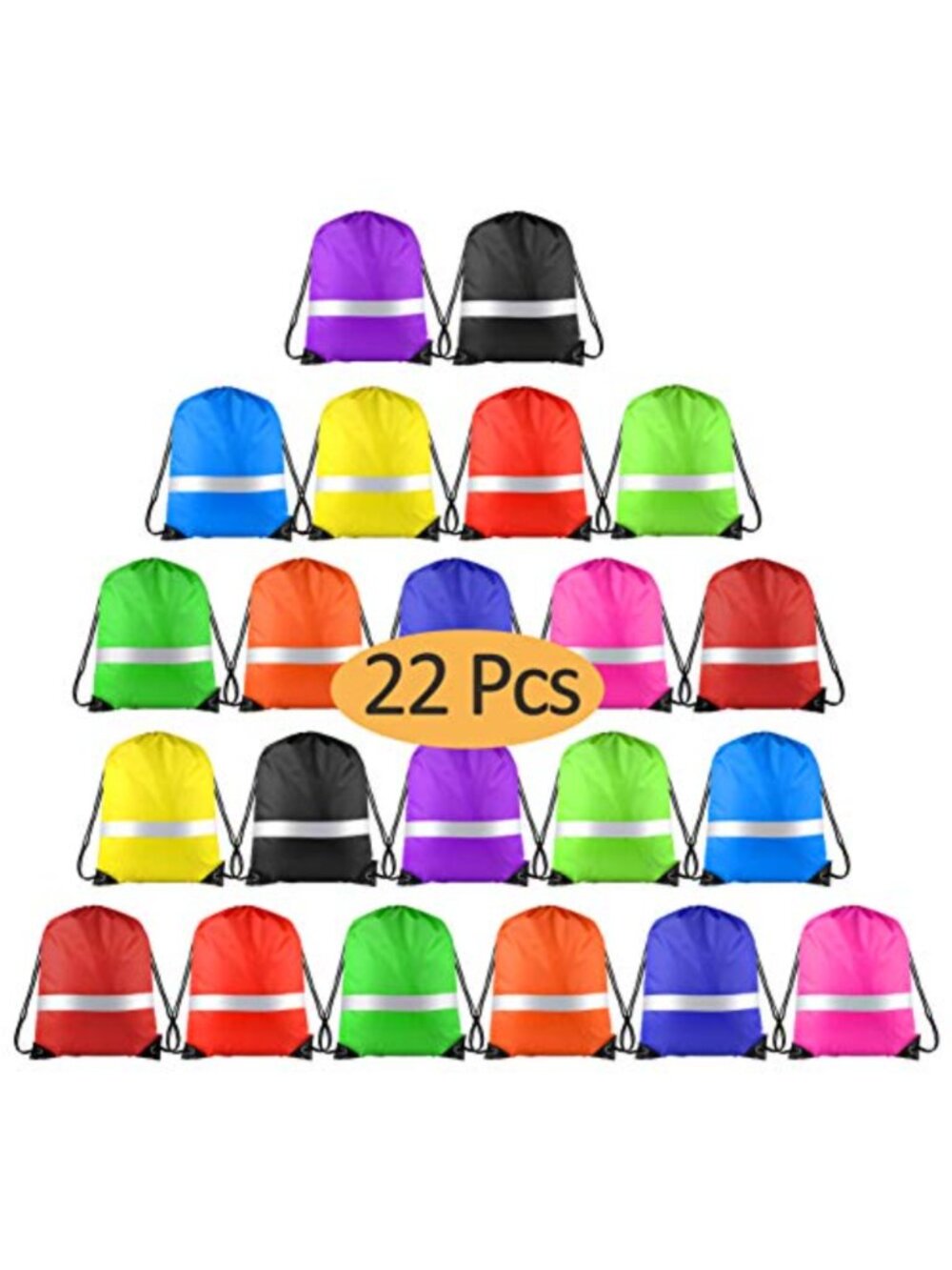 Drawstring Backpack Sackpack Cinch Tote Polyester Gym Travel Bag